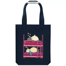 Pokémon Parody Organic Tote Bag - Totoro and Snorlax (Funny Pokémon Parody - High Quality Cotton Shopping Bag - Ref : 1213)
