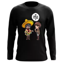 Mikasa Ackerman Långärmad T-Shirts “Mikasa Ackerman och Eren Yeager” – Parodi Attack on Titan