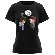 T-shirt Femme Tanjiro Kamado « Une Pandora Box démoniaque ! » – Parodie Saint Seiya