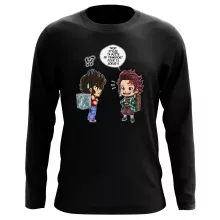 T-Shirt à manches longues Tanjiro Kamado « Une Pandora Box démoniaque ! » – Parodie Saint Seiya