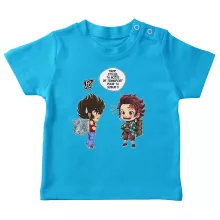 T-shirt bébé Tanjiro Kamado « Une Pandora Box démoniaque ! » – Parodie Saint Seiya