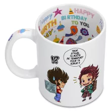 Mug Tanjiro Kamado « Une Pandora Box démoniaque ! » – Parodie Saint Seiya