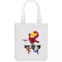 totebag Iron Man « Pollueur ! » – Parodie Dragon Ball Z