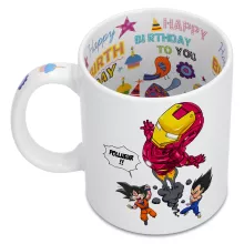 Mug Iron Man « Pollueur ! » – Parodie Dragon Ball Z