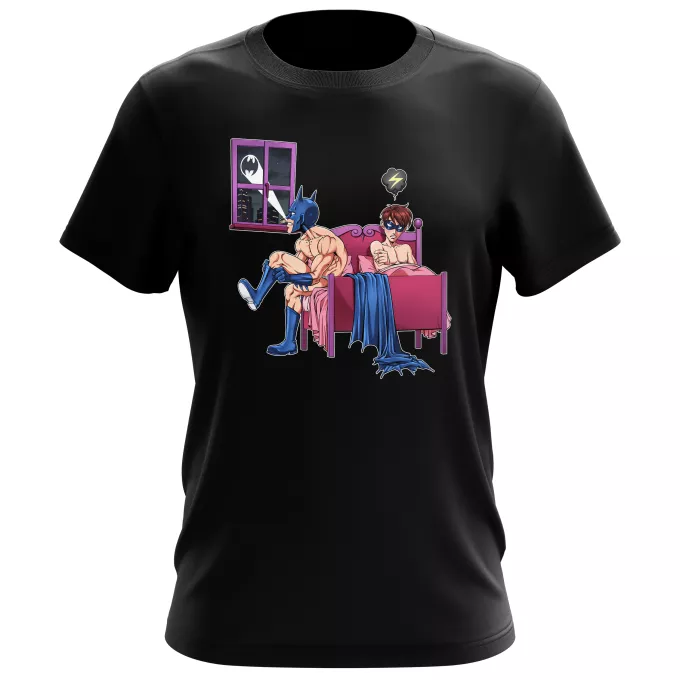 Herren T-shirts Parodie auf Batman Batman und Robin