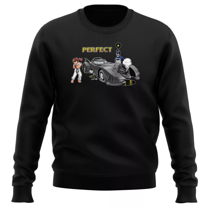 Pullovers Parody of Street Fighter Ryu and Batman