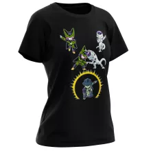 Cell T-shirt för kvinnor “Cell, Lord Freezer and Meruem” – Parodi Dragon Ball Z