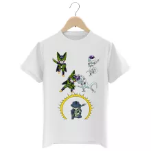 Camiseta Niño de manga corta Cell “Cell, Freezer y Meruem” – Parodia de Dragon Ball Z -DBZ