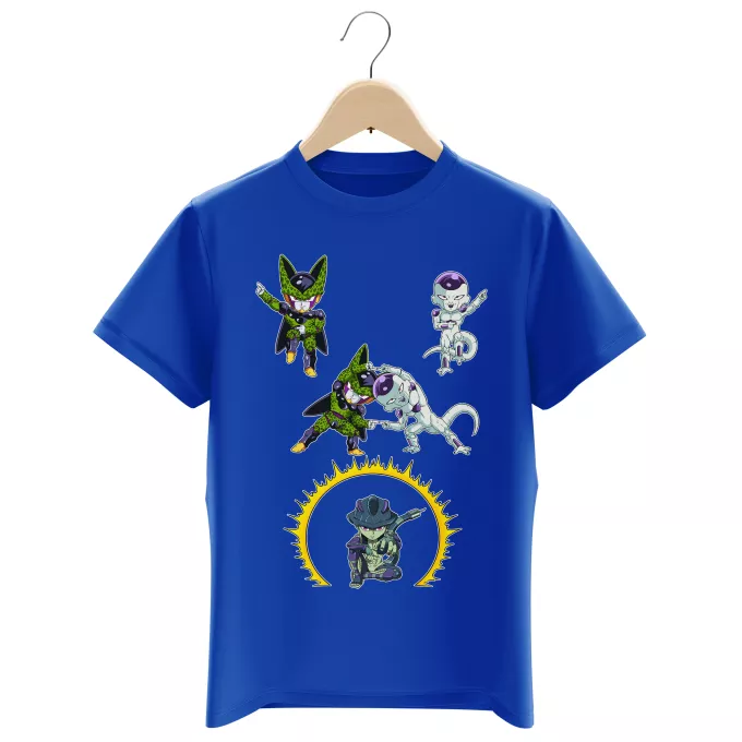 Magliette per bambini e ragazzi Paoridia Dragon Ball Z - DBZ Cell, Freezer and Meruem