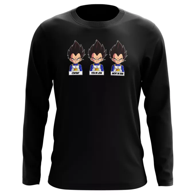 T-Shirts manches longues Parodie Dragon Ball Z - DBZ Un jeu d'acteur de niveau princier - Végéta