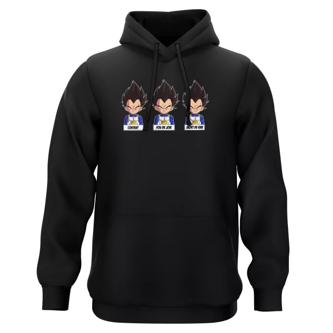 Sweat-shirts à Capuche Parodie Dragon Ball Z - DBZ Un jeu d'acteur de niveau princier - Végéta