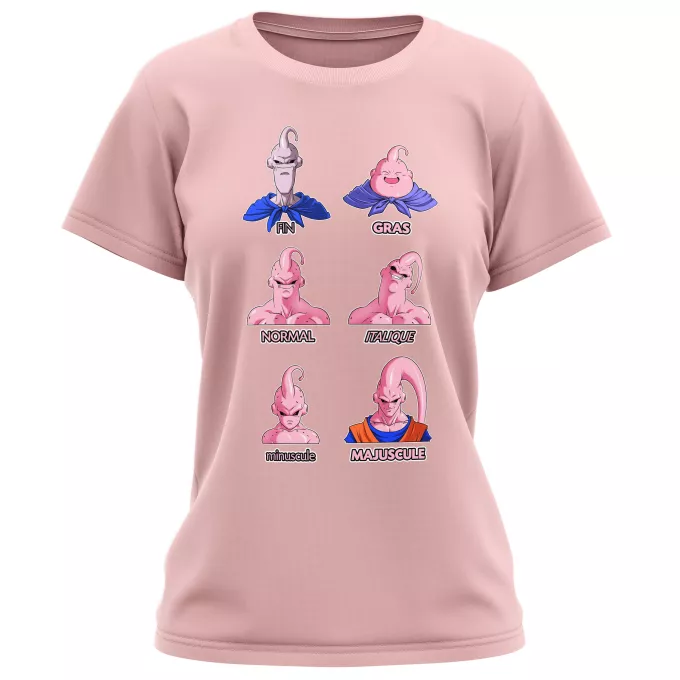 T-shirts Femmes Parodie Dragon Ball Z - DBZ Un sacré caractères... - Boubou aka Majin Bou aka Super Bou aka Bouhan