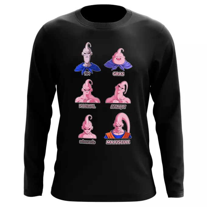 T-Shirts manches longues Parodie Dragon Ball Z - DBZ Un sacré caractères... - Boubou aka Majin Bou aka Super Bou aka Bouhan