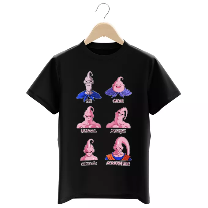 T-shirts Enfants Garçons Parodie Dragon Ball Z - DBZ Un sacré caractères... - Boubou aka Majin Bou aka Super Bou aka Bouhan