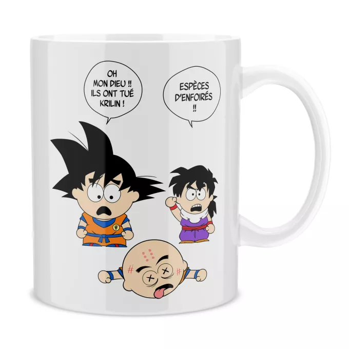 Mugs Parodie Dragon Ball Z - DBZ Le comique de répétition... - Sangoku, Crilin, Sagohan