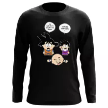 T-Shirt à manches longues Sangoku « Le comique de répétition... » – Parodie Dragon Ball Z
