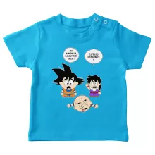 T-shirt bébé Sangoku « Le comique de répétition... » – Parodie Dragon Ball Z