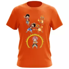 Camiseta Natsu “Natsu, Luffy y Charmander” – Parodia de Pokémon
