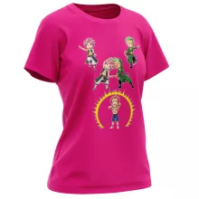 Natsu Damen T-shirt “Natsu, Lolonoa Zoro en Ryomen Sukuna (Yuji Itadori)” – One Piece parodie