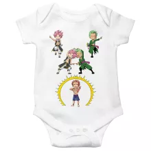 Natsu Babyromper “Natsu, Lolonoa Zoro en Ryomen Sukuna (Yuji Itadori)” – One Piece parodie