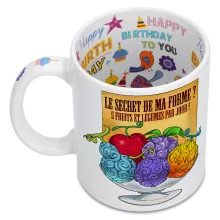 Mug Fruit « 5 Fruits et légumes par jour » – Parodie One Piece