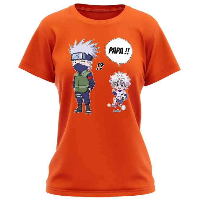 T-shirts Femmes Parodie Naruto Papa Ninja ! - Kakashi, Kirua