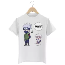 T-shirt Enfant Kakashi « Papa Ninja ! » – Parodie Naruto