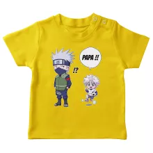 T-shirt bébé Kakashi « Papa Ninja ! » – Parodie Naruto