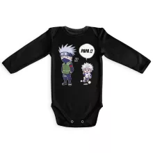 Body bébé manches longues Kakashi « Papa Ninja ! » – Parodie Naruto