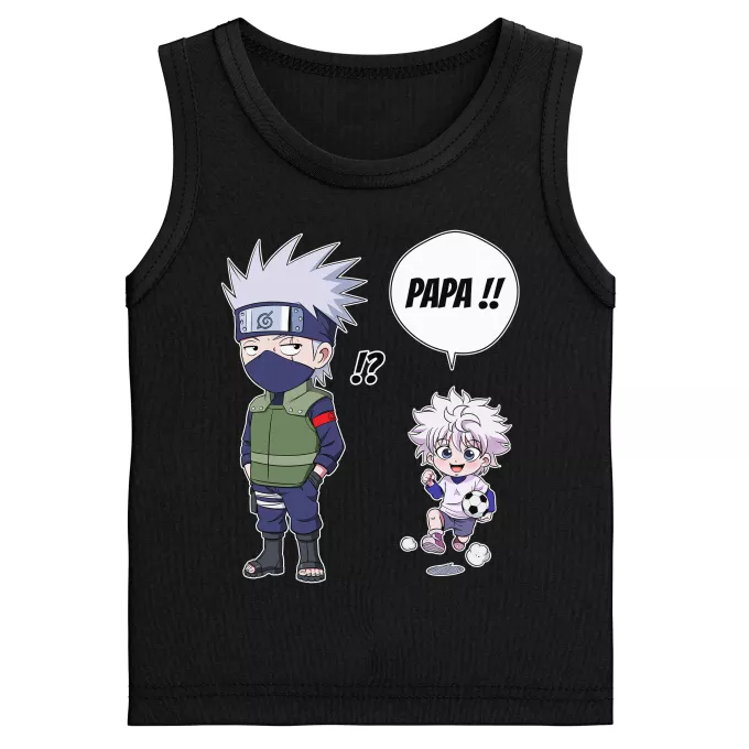 Débardeurs Enfants Garçons Parodie Naruto Papa Ninja ! - Kakashi, Kirua
