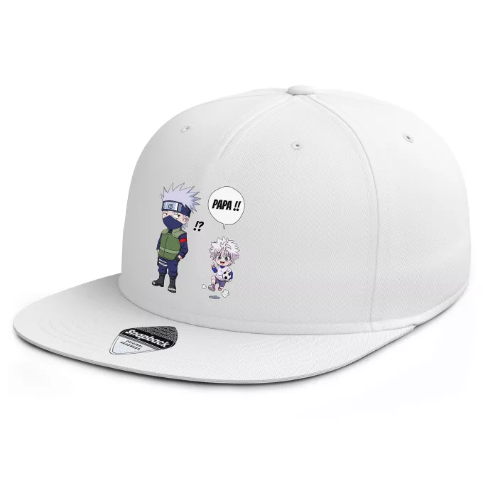 Casquette Rap Snapback Parodie Naruto Papa Ninja ! - Kakashi, Kirua