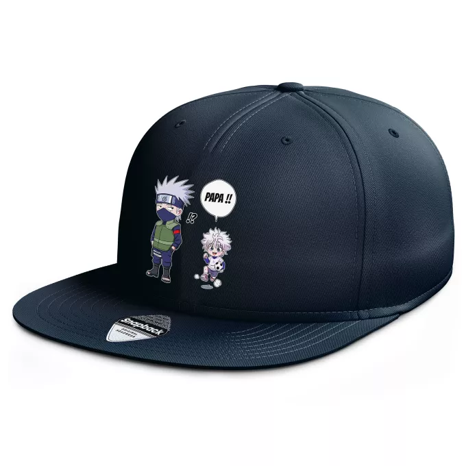 Casquette Rap Snapback Parodie Naruto Papa Ninja ! - Kakashi, Kirua