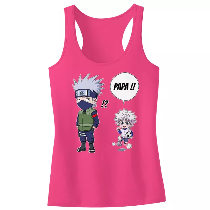 Débardeur Enfant Fille Parodie Naruto Papa Ninja ! - Kakashi, Kirua