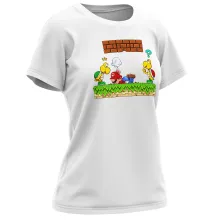 Damen T-shirt “Super Mario und Koopa Troopa” – Parodie auf Super Mario