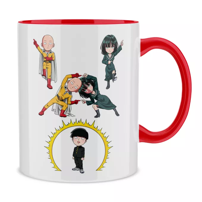 Muggar Parodi One-Punch Man Shigeo kageyama aka Mob, Saitama och Fubuki
