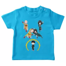 Shigeo Kageyama Baby T-shirt “Shigeo kageyama aka Mob, Saitama und Fubuki” – Parodie auf One-Punch Man