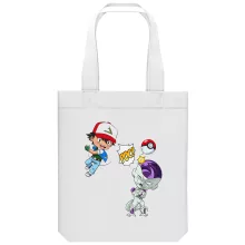totebag Sacha « Un Mewtwo sauvage apparait... Ou pas! » – Parodie Pokémon