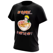 T-shirt Naruto Uzumaki « Le Ramen... C'est la vie ! » – Parodie Naruto