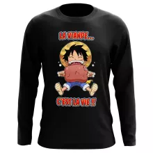 T-Shirt à manches longues Luffy « La Viande... C'est la vie ! » – Parodie One Piece