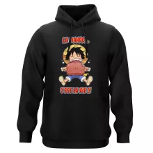 Sweat à capuche Luffy « La Viande... C'est la vie ! » – Parodie One Piece