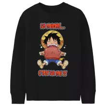 Pull Enfant Luffy « La Viande... C'est la vie ! » – Parodie One Piece