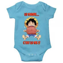 Body bébé Luffy « La Viande... C'est la vie ! » – Parodie One Piece