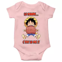 Body bébé (Filles) Luffy « La Viande... C'est la vie ! » – Parodie One Piece