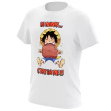 T-shirt Luffy « La Viande... C'est la vie ! » – Parodie One Piece