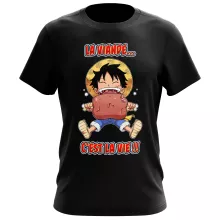 T-shirt Luffy « La Viande... C'est la vie ! » – Parodie One Piece