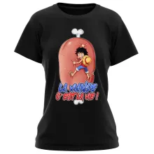 T-shirt Femme Monkey D Luffy « La Viande c'est la Vie - Giga Gigot édition ! » – Parodie One Piece