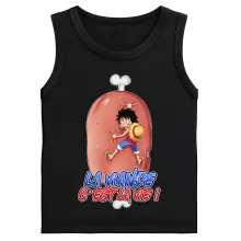Débardeurs Enfants Monkey D Luffy « La Viande c'est la Vie - Giga Gigot édition ! » – Parodie One Piece