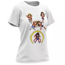 T-shirt Femme Luffy « Gomu Gomu no Fusion ! » – Parodie One Piece