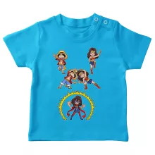 T-shirt bébé Luffy « Gomu Gomu no Fusion ! » – Parodie One Piece