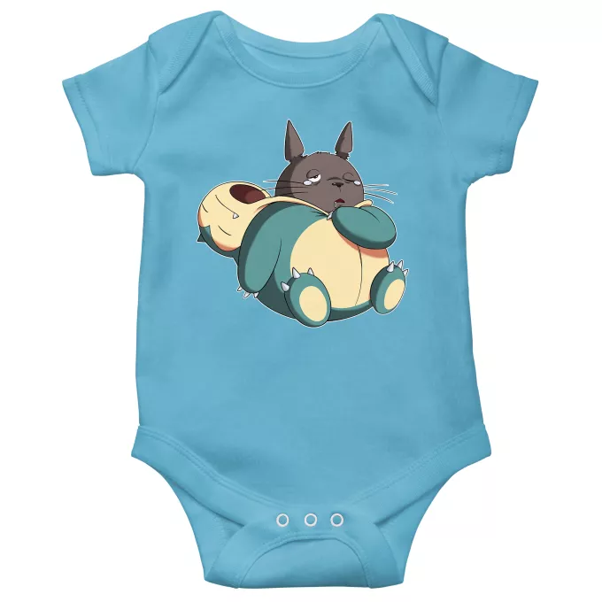 Body per bambini a maniche corte (bimbo) Paoridia Pokémon Il dormiente per eccellenza! - Snorlax